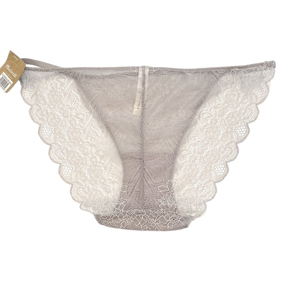 MADEWELL Lace Galloon String Bikini in Coastal Cloud NWT - Size Large - Picture 3 of 3